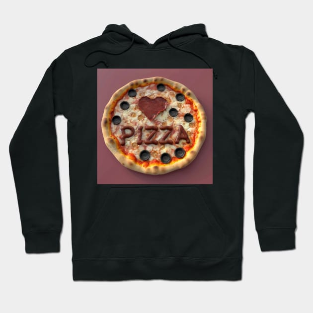 I love Pizza Hoodie by Spaceboyishere